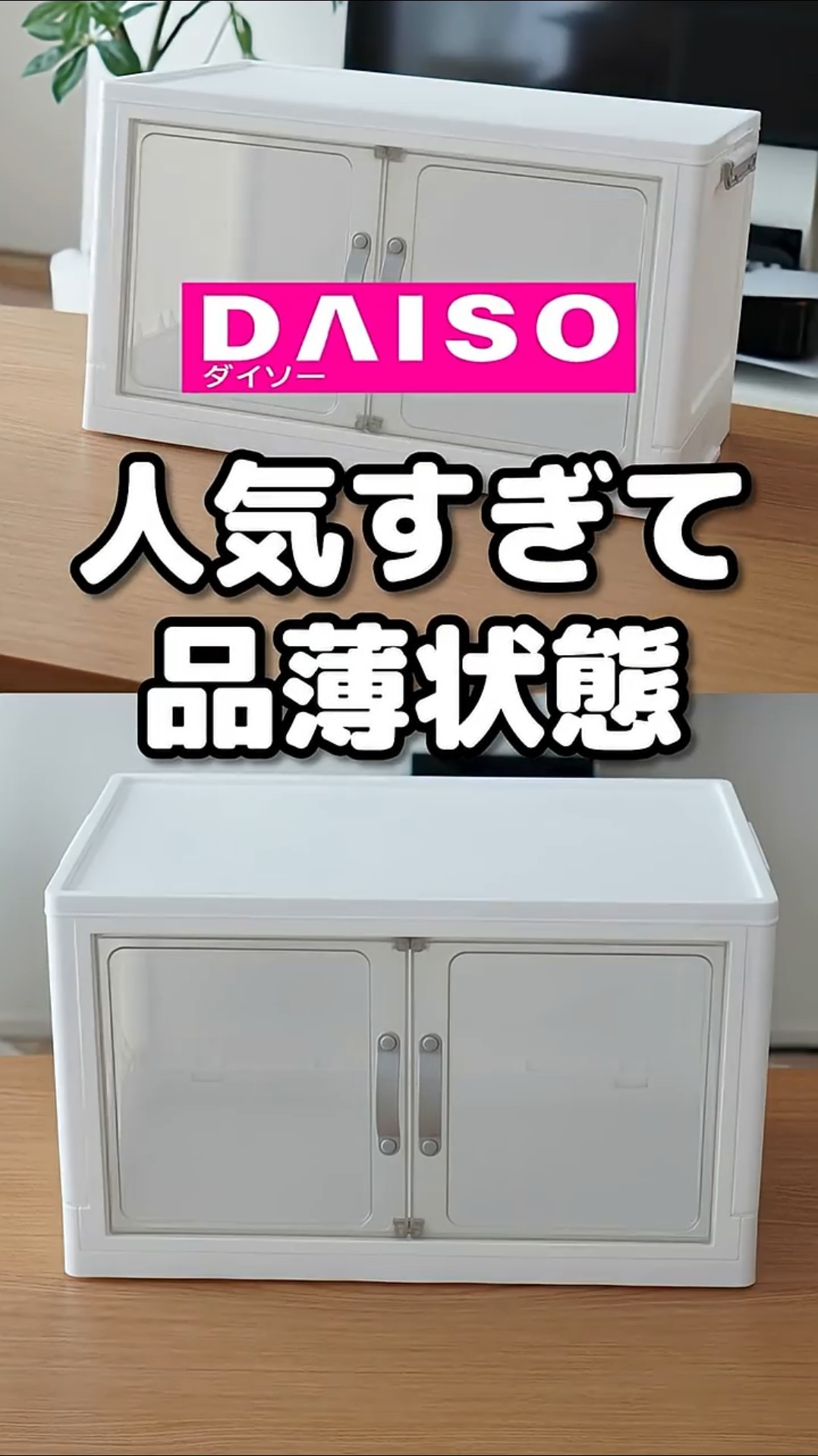 ダイソー】ジョイントできる扉付折りたたみ収納ケース - YouTube