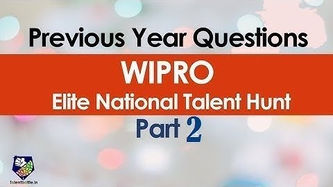 Previous Year Wipro Elite NLTH Questions Part 2 !