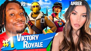 Amber & P2 PLAY FORTNITE FOR First time Of 2024