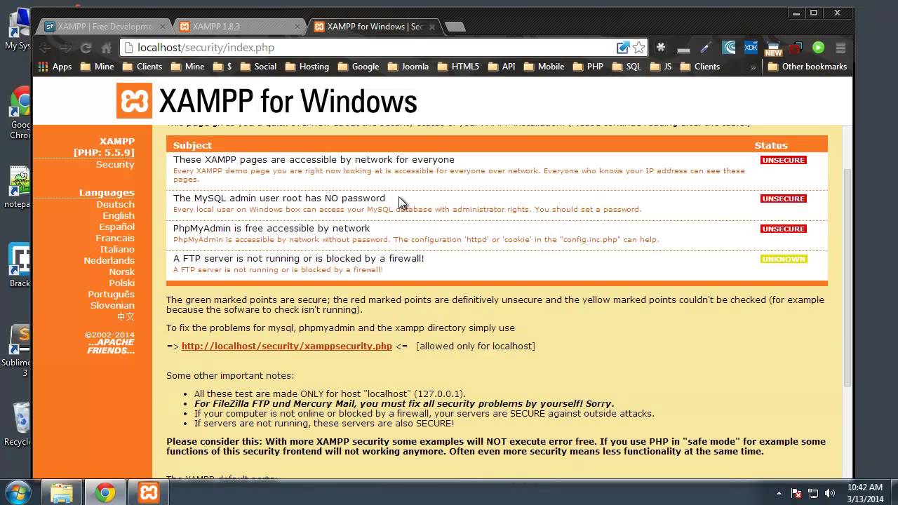 Install XAMPP In Windows 7 - YouTube