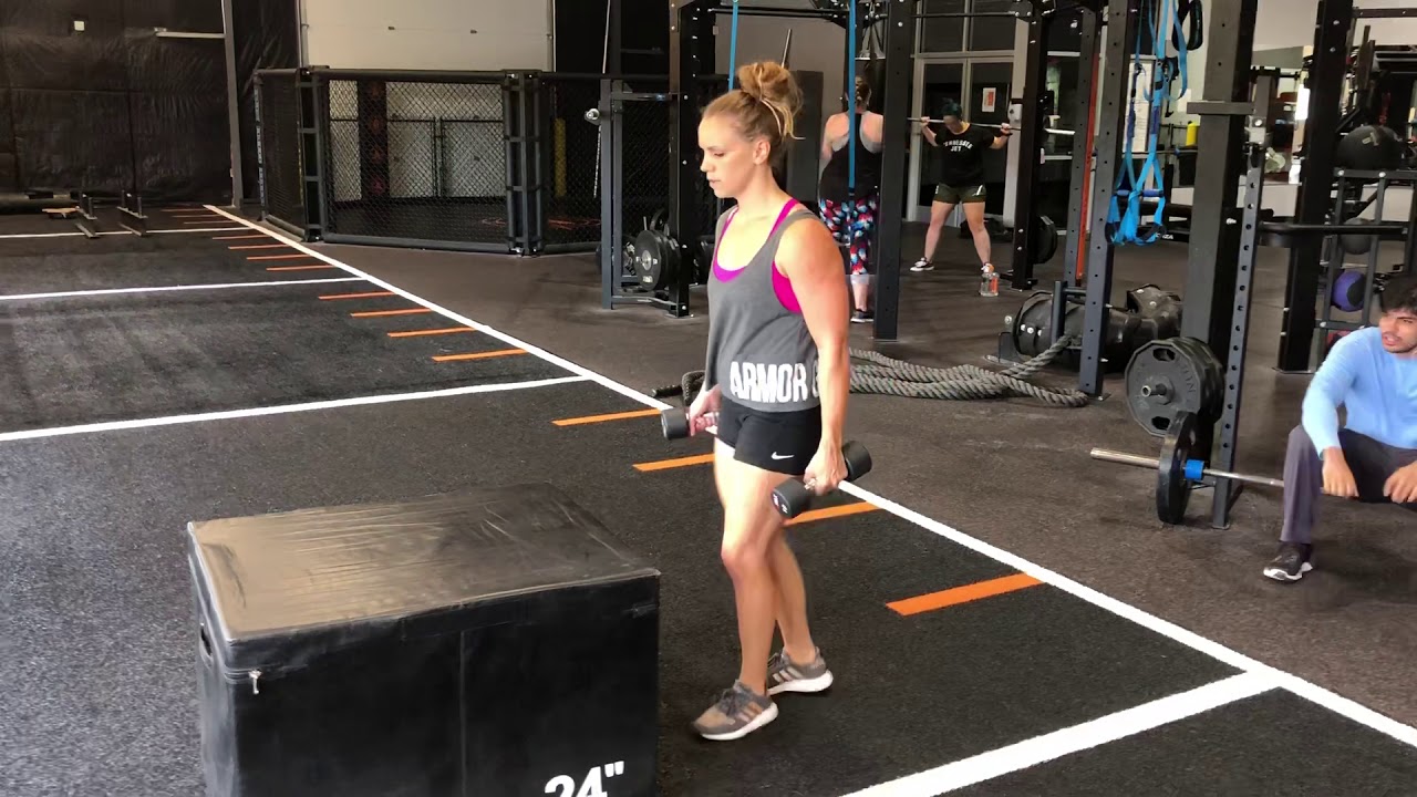 Step up to reverse Lunge - YouTube