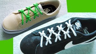 〔靴紐の結び方〕ハンモックのような模様が特徴の靴ひもの通し方　丸ひも編　how to tie shoelaces