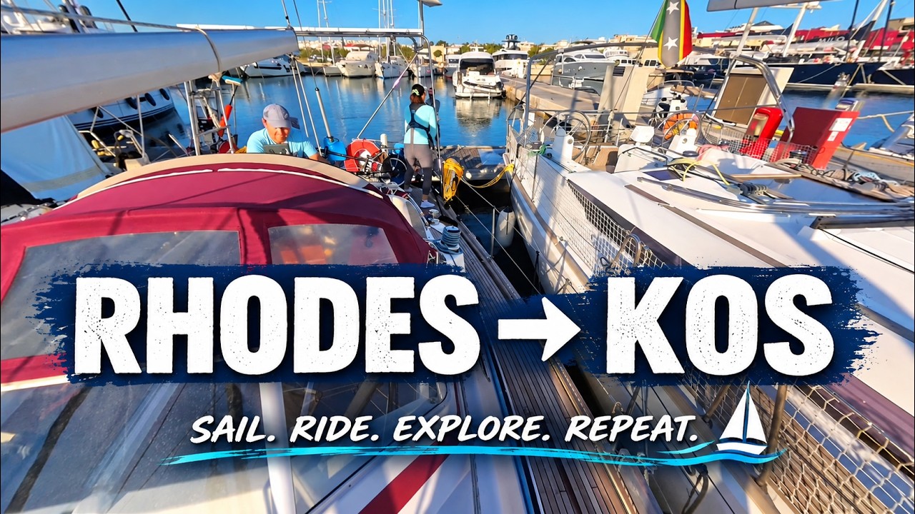⁣Back on Indara! Sailing North from Rhodes to Kos.