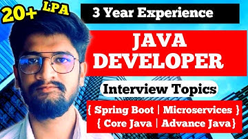 3 Year Experience Java | Spring Boot Interview | Microservices | JWT | Java Interview Questions |