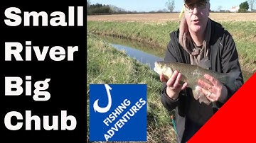 Small river stick float fishing for chub, bagging up, YDAA water