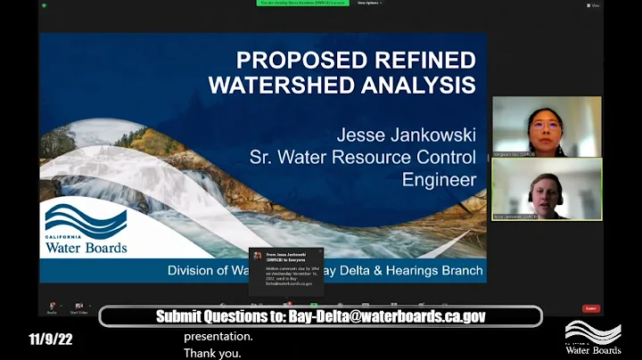 Workshop on Proposed Refined Watershed Analysis an...