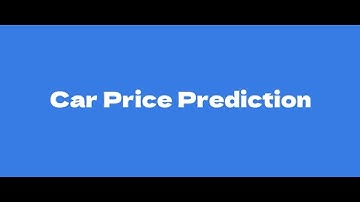 Car Price Prediction | Machine Learning | Python