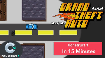 Construct 3: GTA 3D buildings and getting in and out of cars in 15 minutes!