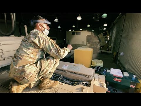 Inspection procedure with Manifest® augmented reality work instruction - US Army Abrams Tank