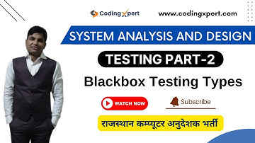 Blackbox Testing Part-2 by Er. Manmohan Sir |  Raj Computer Teacher Exam