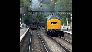 Class 37 - 37264 Light Engine at Grosmont (with Steam coming on the left!) #nymr, #class37
