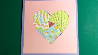 iris folding heart shaped card | Reyyan's Creation