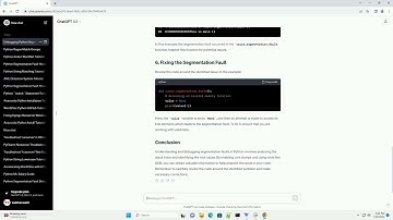 python segmentation fault stack trace