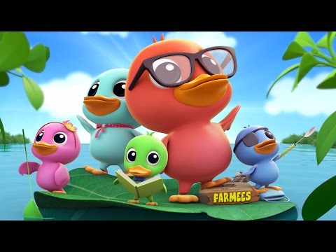 Five little Ducklings | 3D Nursery Rhymes | Kids Songs | Baby Rhymes by Farmees