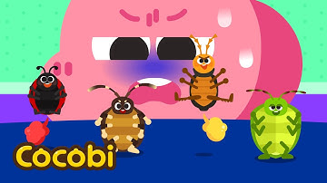 Four Little Stink Bugs Jumping on the Bed! | Songs for Kids | Cocobi