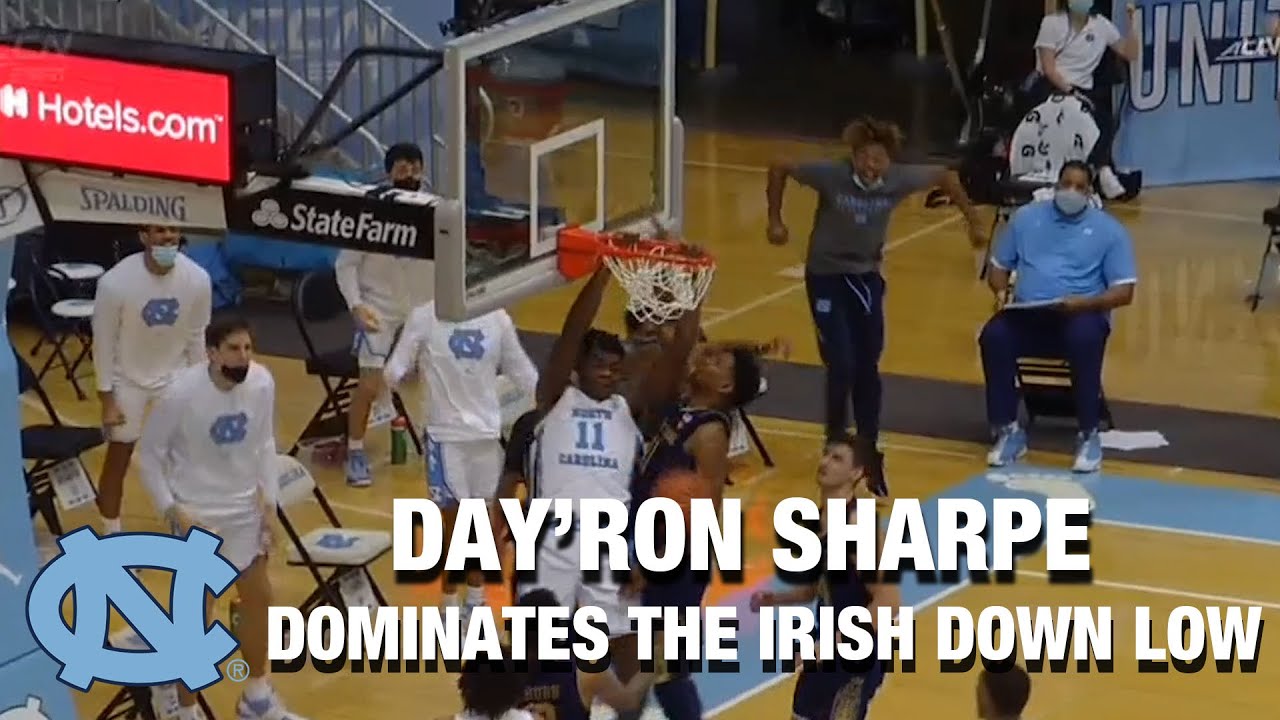 Video: Day'Ron Sharpe Dominates Notre Dame