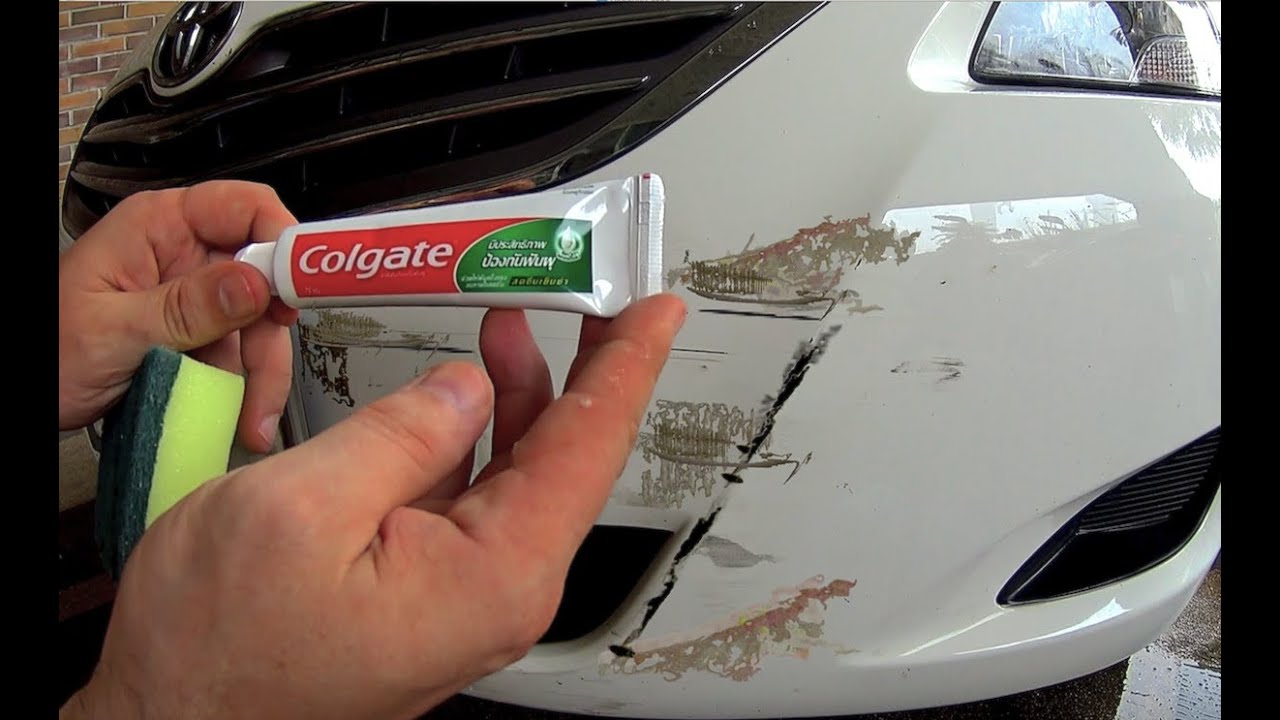 How to remove scratches from the car at home Using toothpaste