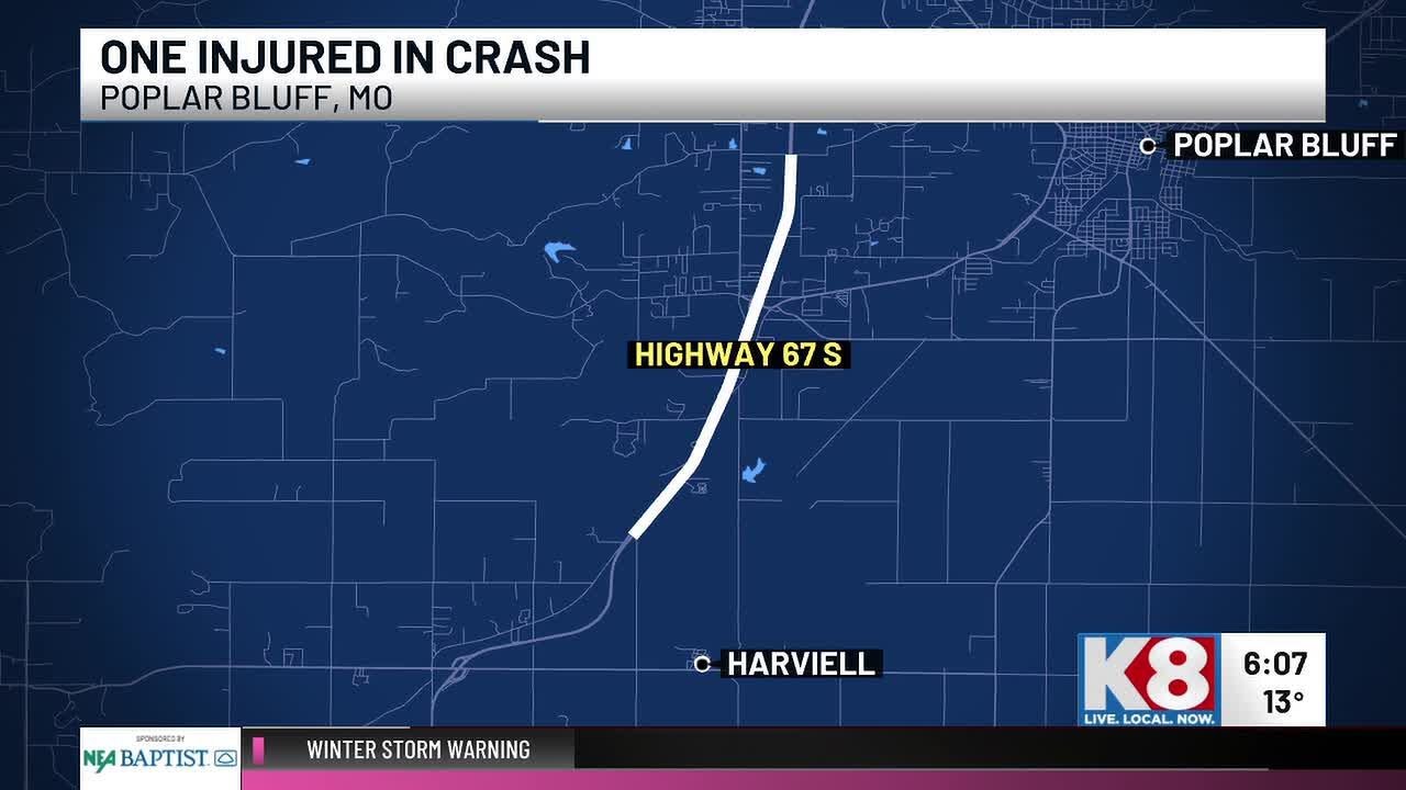 Driver seriously injured in single vehicle crash - YouTube
