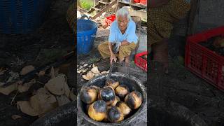 Best Roasted Coconut Hot Water! Fruit Cutting Skills