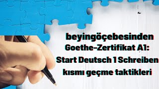 Goethe-Zertifikat A1: Start Deutsch 1 Schreiben kısmı geçme taktikleri /5