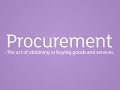 Procurement: Job Profile