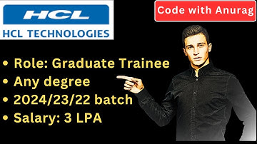 HCL Tech is hiring 2024/2023/2022 batch | Job location? | Mass hirinng #techmahindrajobs  #itjobs