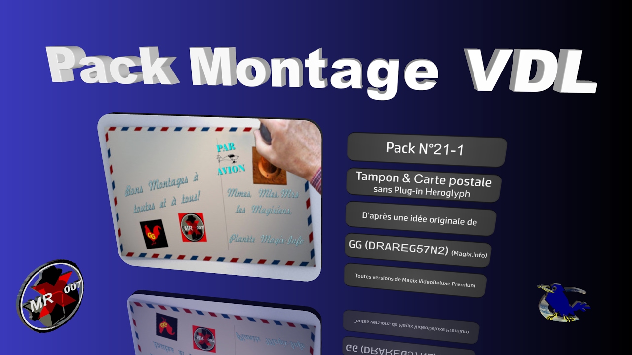 Pack N°21-1 - Tampon & Carte postale sans le plug-in
