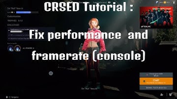CRSED - Run smoother on console tutorial