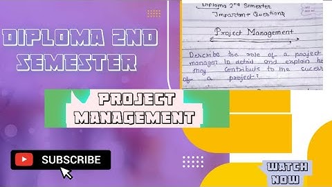 Diploma 2nd semester Project Management important questions #Project management 2024#Diploma 2nd Sem