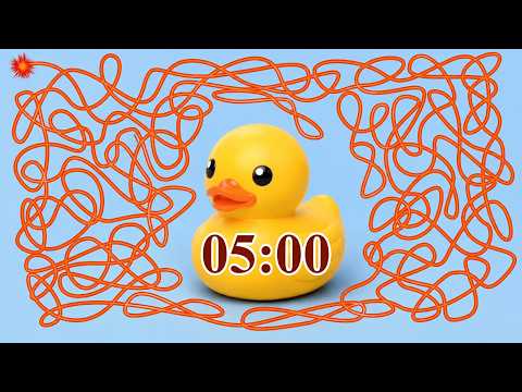 💥 5 Minute BOOM Timer 🐥 Rubber Duck Explosion | Fun Study & Focus Countdown