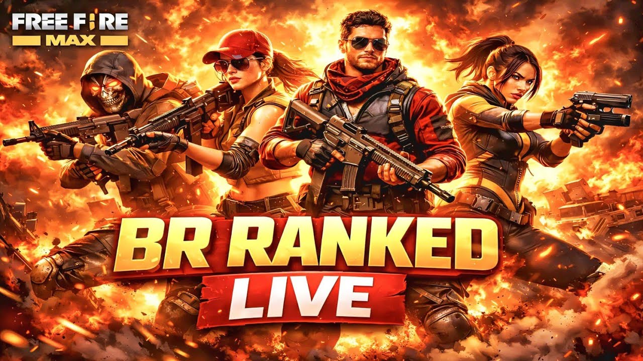 BR Ranked Match LIVE 🔥 Full Squad Push | Free Fire MAX Live Gameplay | Booyah Challenge🔴👍