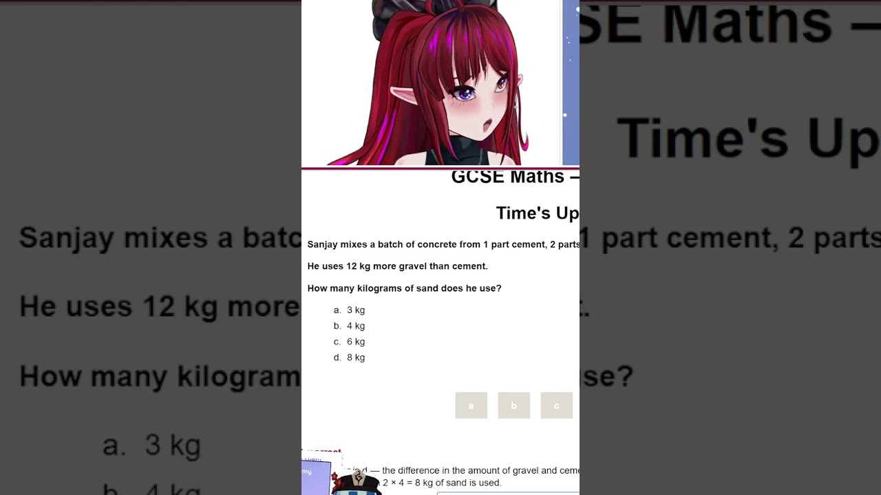 I'm a vtuber man we don't do maths! gcse maths got hands 😭 // #twitch #vtuber #maths