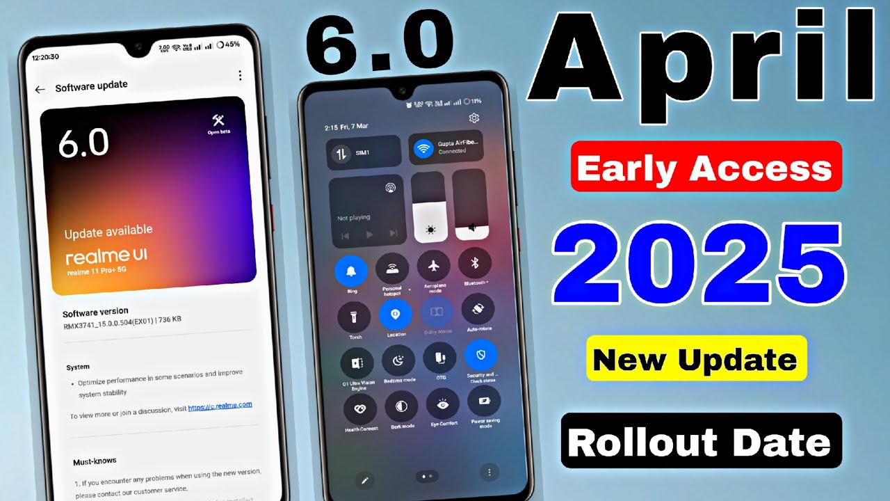 Realme Ui 6.0 April 2025 Early Access New Update | Realme Ui April New Update Rollout Date 2025