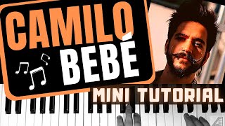 Camilo - BEBÉ en piano (tutorial) #shorts