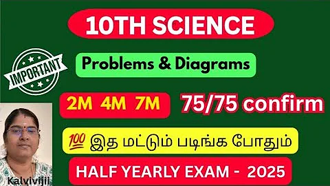 10th Science | 75/75 Confirm | Half yearly Exam 2025 | Important 2m 4m 7m Questions