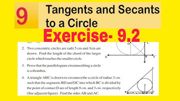 Tangents and Secants to a Circle
