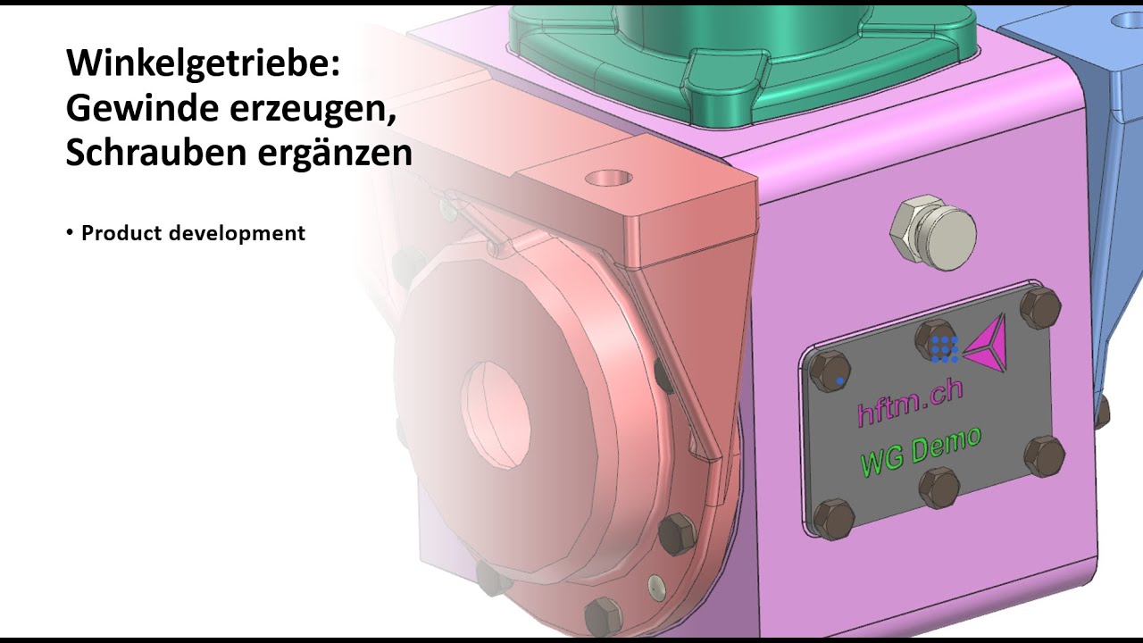 Winkelgetriebe #5: Verschraubungen erzeugen - YouTube