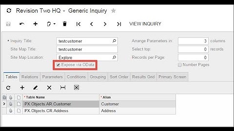 Creating an OData Connection in Acumatica
