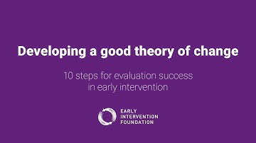 Developing a good theory of change: 10 steps for evaluation success in early intervention, step 1