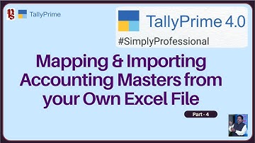 How to Import Accounting Masters from your Own Excel Sheet TallyPrime Release 4.0