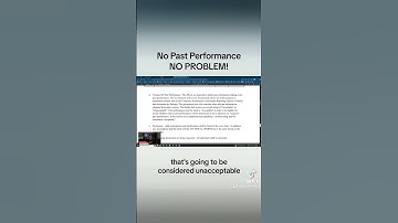 No Past Performance NO PROBLEM! #govcon #governmentcontracts #contractingtips #samgov #govkidmethod