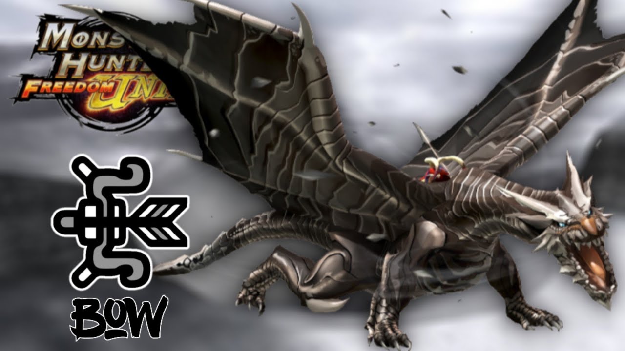 MHFU(PPSSPP): Kushala Daora vs Bow | Village Quest 4★ Low Rank