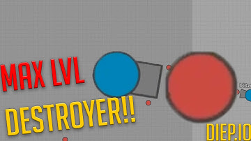 MAX LVL DESTROYER! - Diep.io Gameplay - Raging too much!