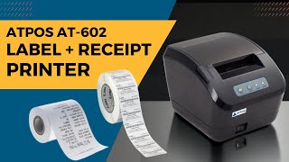 Atpos AT-602 80mm 3 Inch Dual Mode Thermal Receipt + Barcode Label Printer (USB+Bluetooth)