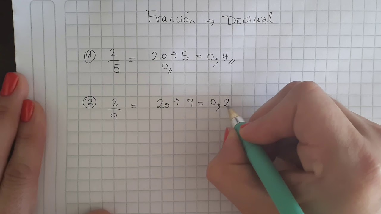 Convertir Fraccion En Decimal Youtube