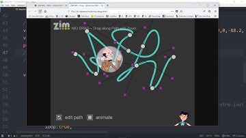 ZIM Bubbling: 80. NIO - Drag along Animation! - #HTML #Canvas #JavaScript, #CreateJS, #ZIMjs