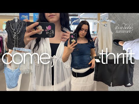 COME THRIFT WITH ME FOR SUMMER / boho vibes + 2010s inspired ❤︎₊ ⊹ ♡