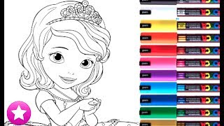 ROTULADORES MÁGICOS Princesa Sofía Descubre los dibujos secretos Coloreando Coloring Painting