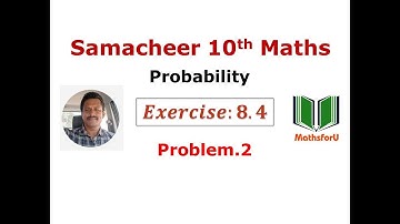 10th Samacheer-Probability-New Syllabus-2019-20 - Algebra of Event-Exercise:8.4(2)
