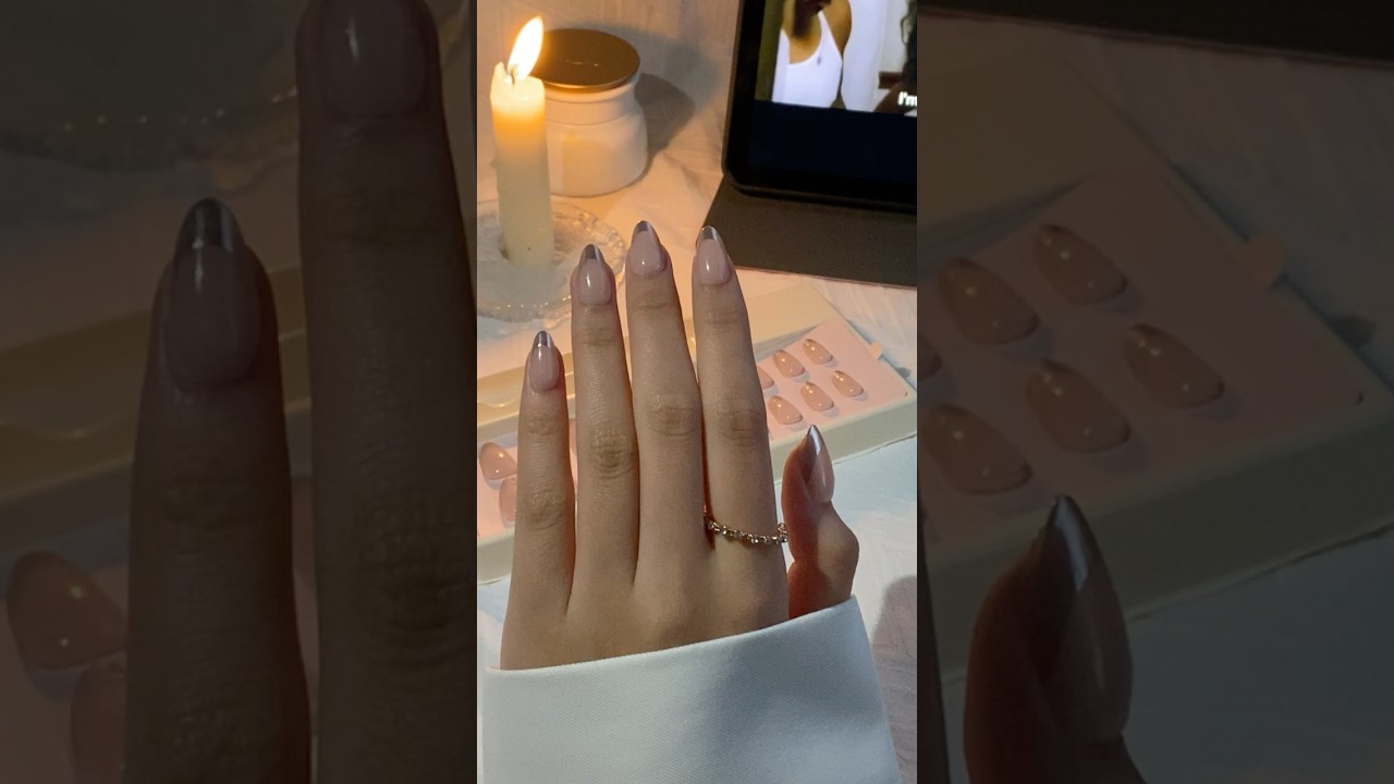 💫 VSALON Champagne Gold French Tip Press-On Nails 💫 